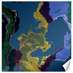 Map Geography World Canvas 12  X 12 