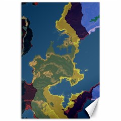 Map Geography World Canvas 24  X 36 