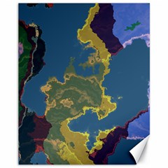 Map Geography World Canvas 11  X 14  by HermanTelo