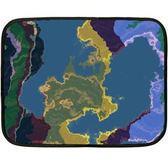 Map Geography World Double Sided Fleece Blanket (mini)  by HermanTelo