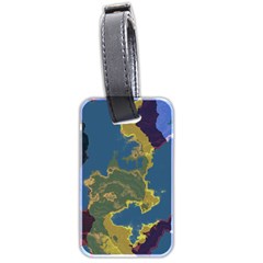 Map Geography World Luggage Tags (two Sides)