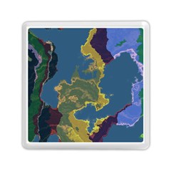 Map Geography World Memory Card Reader (square)