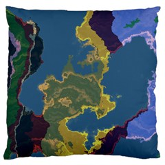 Map Geography World Large Cushion Case (two Sides)