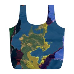 Map Geography World Full Print Recycle Bag (l)