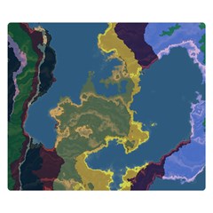 Map Geography World Double Sided Flano Blanket (small) 