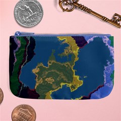 Map Geography World Large Coin Purse