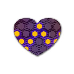 Communication Network Digital Rubber Coaster (heart)  by HermanTelo