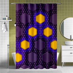 Communication Network Digital Shower Curtain 48  X 72  (small) 