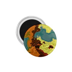 Map Geography World Yellow 1 75  Magnets by HermanTelo