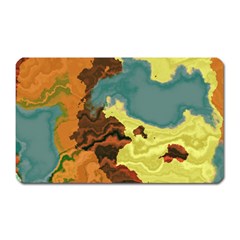 Map Geography World Yellow Magnet (rectangular) by HermanTelo