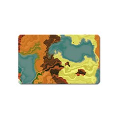 Map Geography World Yellow Magnet (name Card) by HermanTelo