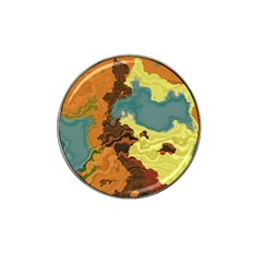 Map Geography World Yellow Hat Clip Ball Marker by HermanTelo