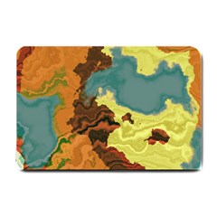 Map Geography World Yellow Small Doormat 