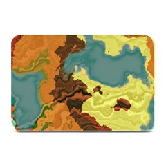 Map Geography World Yellow Plate Mats