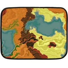 Map Geography World Yellow Double Sided Fleece Blanket (mini) 