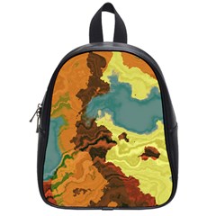 Map Geography World Yellow School Bag (small)