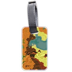 Map Geography World Yellow Luggage Tags (two Sides) by HermanTelo