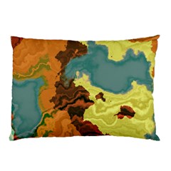 Map Geography World Yellow Pillow Case (two Sides)