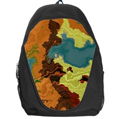 Map Geography World Yellow Backpack Bag by HermanTelo