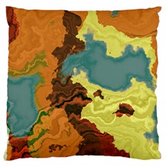 Map Geography World Yellow Standard Flano Cushion Case (two Sides)