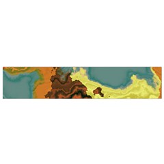 Map Geography World Yellow Small Flano Scarf