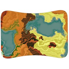 Map Geography World Yellow Velour Seat Head Rest Cushion