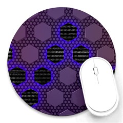 Networking Communication Technology Round Mousepads by HermanTelo