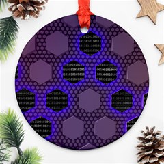 Networking Communication Technology Round Ornament (two Sides) by HermanTelo