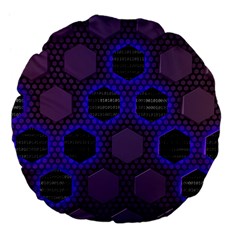 Networking Communication Technology Large 18  Premium Flano Round Cushions by HermanTelo