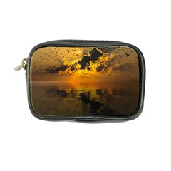 Sunset Reflection Birds Clouds Sky Coin Purse by HermanTelo