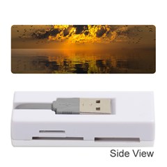 Sunset Reflection Birds Clouds Sky Memory Card Reader (stick) by HermanTelo