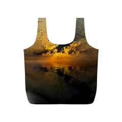 Sunset Reflection Birds Clouds Sky Full Print Recycle Bag (s) by HermanTelo