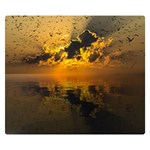 Sunset Reflection Birds Clouds Sky Double Sided Flano Blanket (Small)  50 x40  Blanket Front