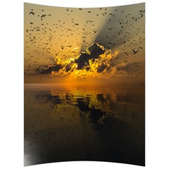 Sunset Reflection Birds Clouds Sky Back Support Cushion