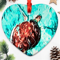 Tortoise Marine Animal Shell Sea Ornament (Heart)