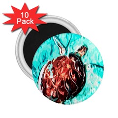 Tortoise Marine Animal Shell Sea 2.25  Magnets (10 pack) 