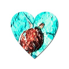 Tortoise Marine Animal Shell Sea Heart Magnet