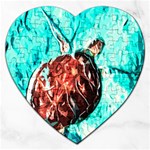 Tortoise Marine Animal Shell Sea Jigsaw Puzzle (Heart) Front