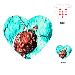 Tortoise Marine Animal Shell Sea Playing Cards (Heart)