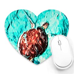 Tortoise Marine Animal Shell Sea Heart Mousepads