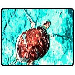 Tortoise Marine Animal Shell Sea Fleece Blanket (medium) 