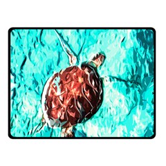 Tortoise Marine Animal Shell Sea Double Sided Fleece Blanket (small) 