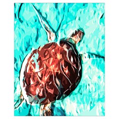 Tortoise Marine Animal Shell Sea Drawstring Bag (small) by HermanTelo