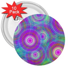 Circle Colorful Pattern Background 3  Buttons (10 Pack)  by HermanTelo