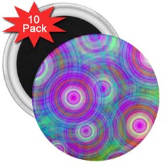 Circle Colorful Pattern Background 3  Magnets (10 Pack) 