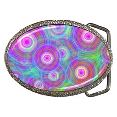 Circle Colorful Pattern Background Belt Buckles