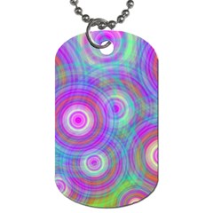 Circle Colorful Pattern Background Dog Tag (two Sides)