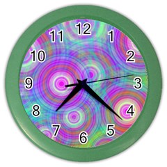 Circle Colorful Pattern Background Color Wall Clock