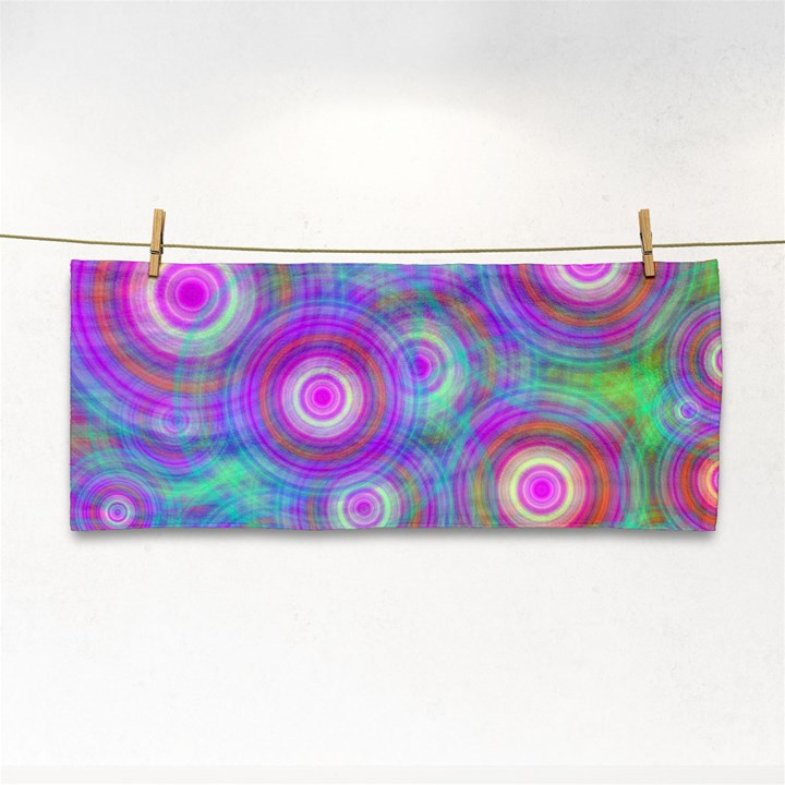 Circle Colorful Pattern Background Hand Towel