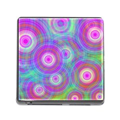 Circle Colorful Pattern Background Memory Card Reader (square 5 Slot)